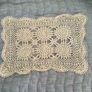Vintage Crocheted Cream Doily.